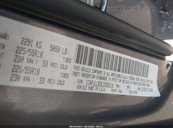1C4PJLLB3LD585518 2020 JEEP CHEROKEE Gray Widok komory silnika