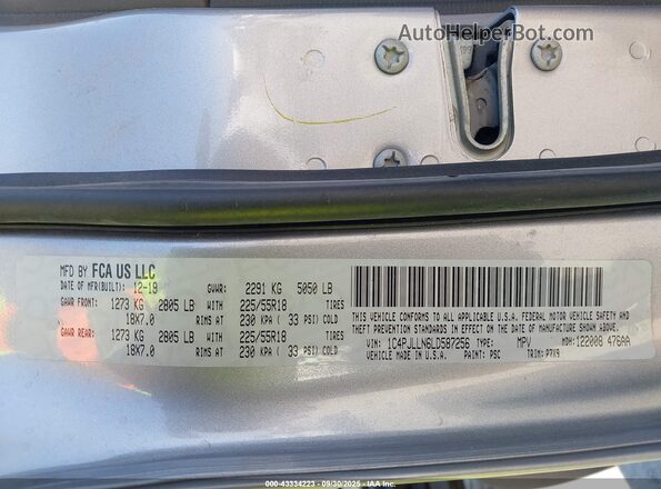 1C4PJLLN6LD587256 2020 JEEP CHEROKEE Silver Engine compartment view