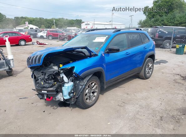 1C4PJMBX2ND522285 2022 JEEP CHEROKEE Синий Передняя левая четверть