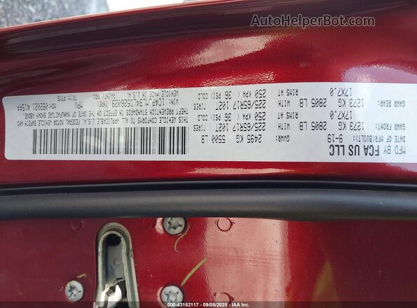 1C4PJMLB4LD526029 2020 JEEP CHEROKEE Burgundy Շարժիչի բաժամունքի տեսք