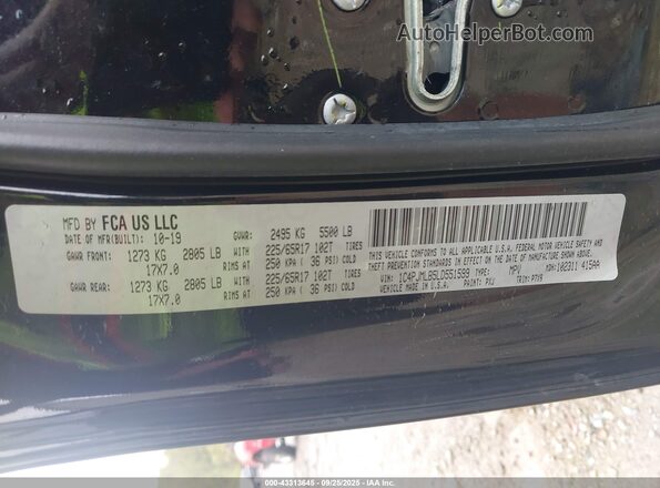 1C4PJMLB5LD551599 2020 JEEP CHEROKEE Black Շարժիչի բաժամունքի տեսք
