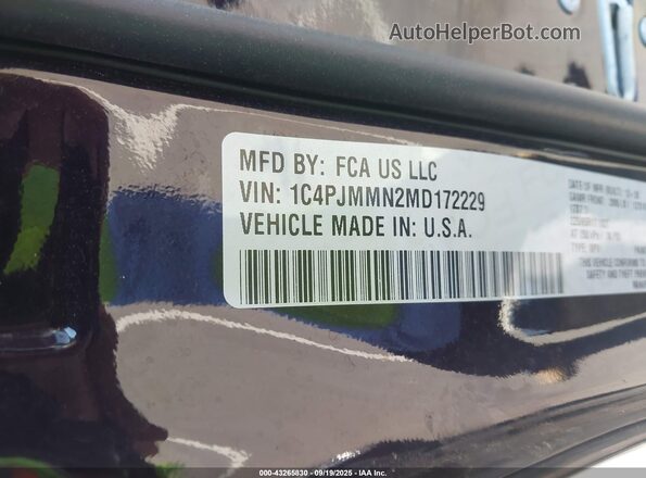 1C4PJMMN2MD172229 2021 JEEP CHEROKEE Purple Engine compartment view
