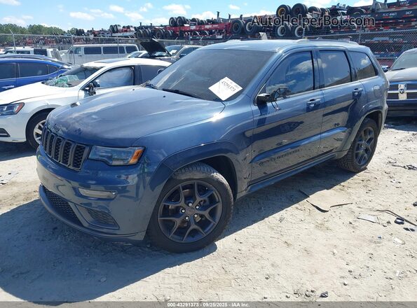 1C4RJEBG7KC816717 2019 JEEP GRAND CHEROKEE Синий Передняя левая четверть