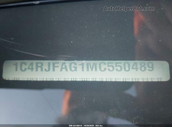 1C4RJFAG1MC550489 2021 JEEP GRAND CHEROKEE Gray Engine compartment view