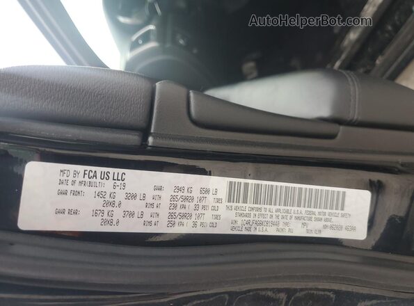1C4RJFAG6KC819440 2019 JEEP GRAND Black 360 interior view