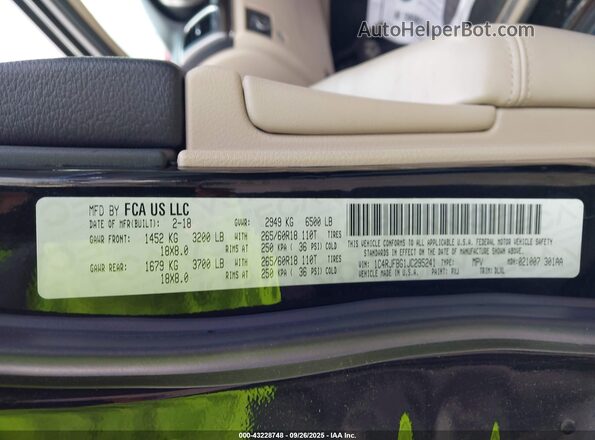 1C4RJFBG1JC295241 2018 JEEP GRAND CHEROKEE Black 