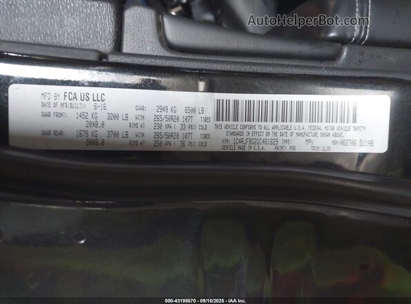 1C4RJFBG2GC461629 2016 JEEP GRAND CHEROKEE Black Engine compartment view