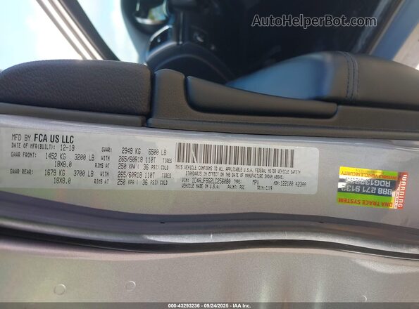 1C4RJFBG2LC256080 2020 JEEP GRAND CHEROKEE Silver Vista del compartimento del motor