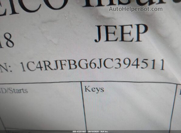 1C4RJFBG6JC394511 2018 JEEP GRAND CHEROKEE Brown 