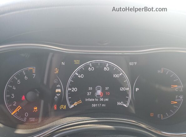 1C4RJFCG8LC400486 2020 JEEP GRAND White Instrument cluster view