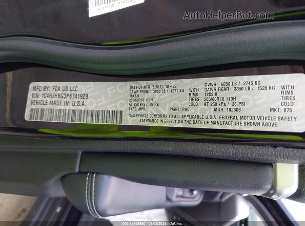 1C4RJHBG3P8741929 2023 JEEP GRAND CHEROKEE Black Вид підкапотного простору