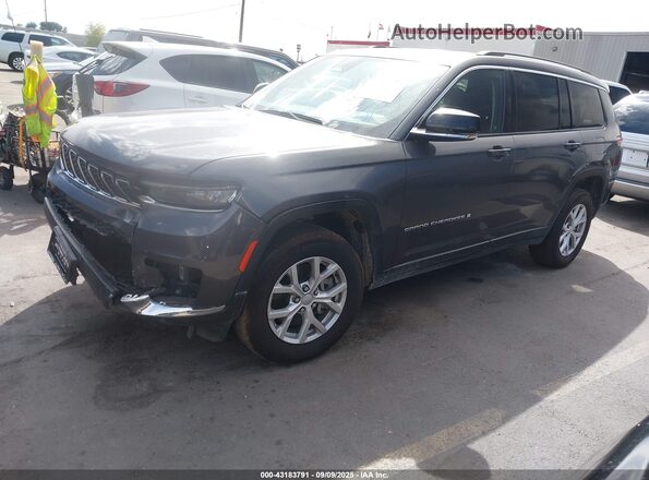 1C4RJKBG0P8884642 2023 JEEP GRAND CHEROKEE Gray წინა მარცხენა ხედი სამი მეოთხედიდან