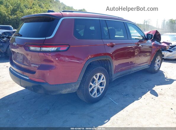 1C4RJKBG3M8162822 2021 JEEP GRAND CHEROKEE L Maroon Tył prawy