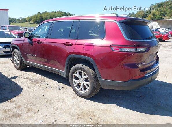1C4RJKBG3M8162822 2021 JEEP GRAND CHEROKEE L Maroon Tył lewy
