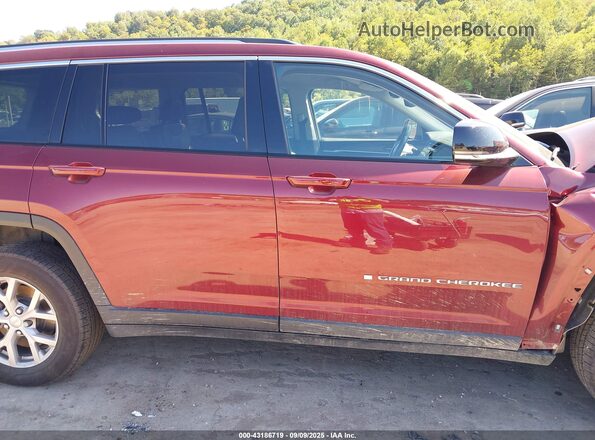 1C4RJKBG3M8162822 2021 JEEP GRAND CHEROKEE L Maroon Widok wnętrza 360 stopni