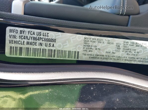 1C4RJYB64PC666050 2023 JEEP GRAND CHEROKEE 4XE Black Widok komory silnika