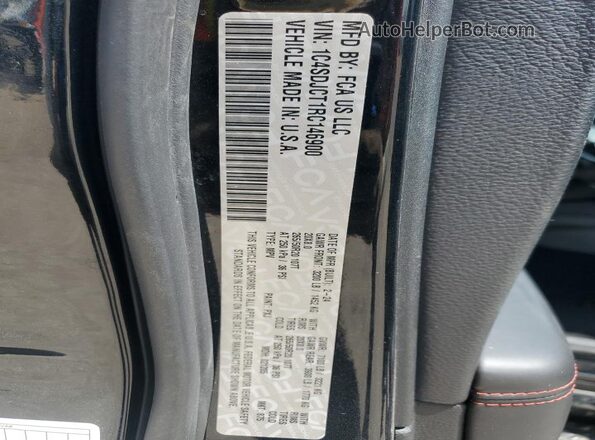 1C4SDJCT1RC146900 2024 DODGE DURANGO Черный 
