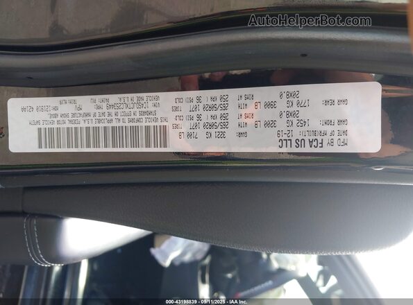 1C4SDJCTXLC253449 2020 DODGE DURANGO Black Вид підкапотного простору