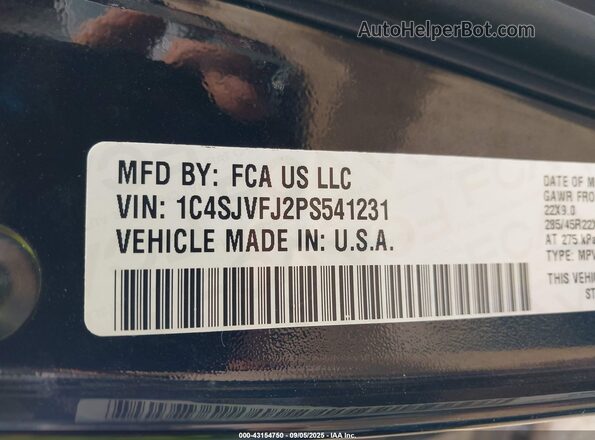 1C4SJVFJ2PS541231 2023 JEEP GRAND WAGONEER Black Widok komory silnika