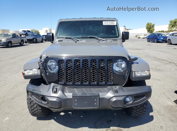 1C6HJTAG3ML557364 2021 JEEP GLADIATOR Gray Front view