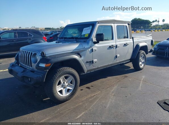 1C6HJTAG5LL123896 2020 JEEP GLADIATOR Gray Առջևի ձախ երեք քառորդ տեսարան
