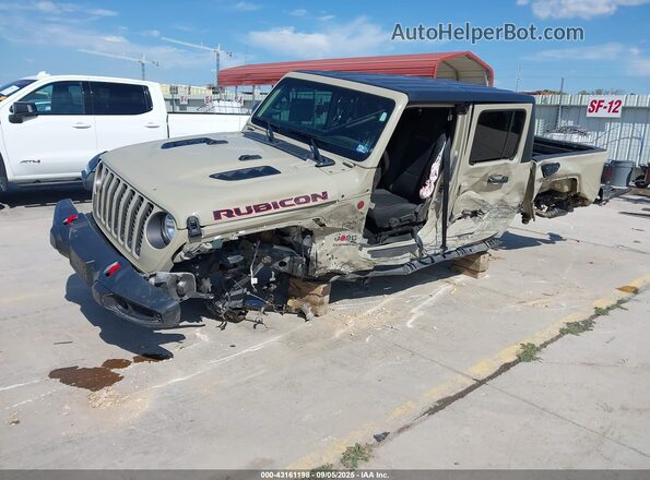 1C6JJTBG1LL206595 2020 JEEP GLADIATOR Бежевый Передняя левая четверть