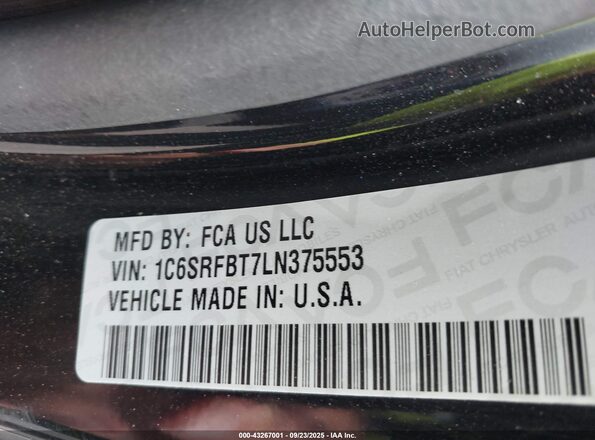 1C6SRFBT7LN375553 2020 RAM 1500 Черный Вид подкапотного пространства