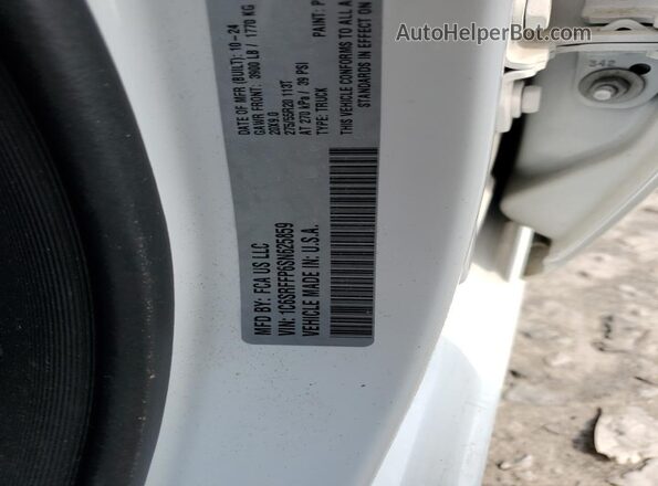 1C6SRFFP6SN625859 2025 RAM 1500 Белый 