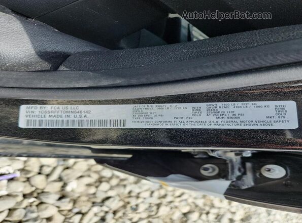1C6SRFFT0MN646142 2021 RAM 1500 Black 