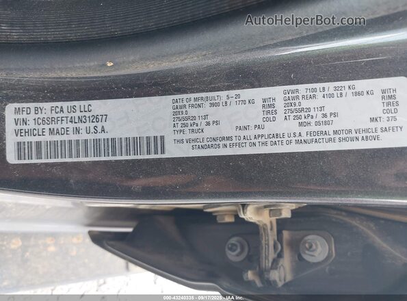 1C6SRFFT4LN312677 2020 RAM 1500 Серый Вид подкапотного пространства