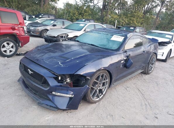 1FA6P8CF3L5158219 2020 FORD MUSTANG Blue Front view
