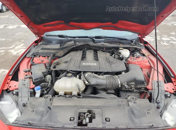 1FA6P8CF5M5143772 2021 FORD MUSTANG Red Вид задньої частини салону