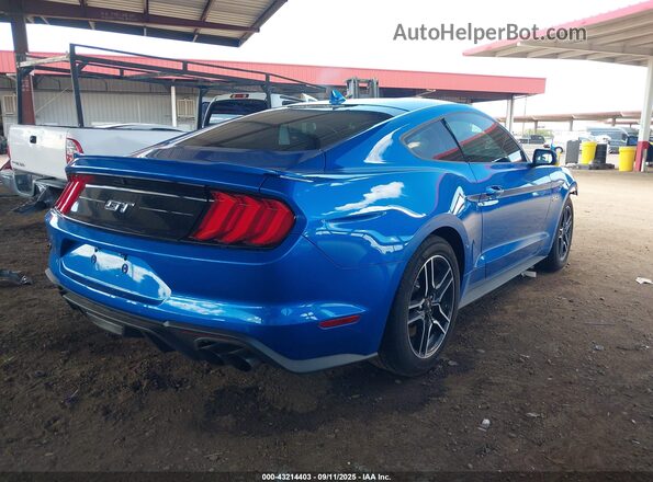 1FA6P8CF8M5157570 2021 FORD MUSTANG Blue Задня права чверть