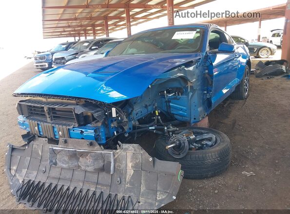 1FA6P8CF8M5157570 2021 FORD MUSTANG Blue Передня ліва чверть