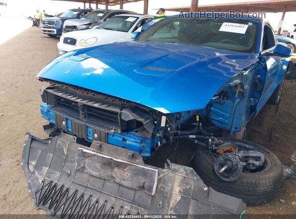 1FA6P8CF8M5157570 2021 FORD MUSTANG Blue Вид спереду