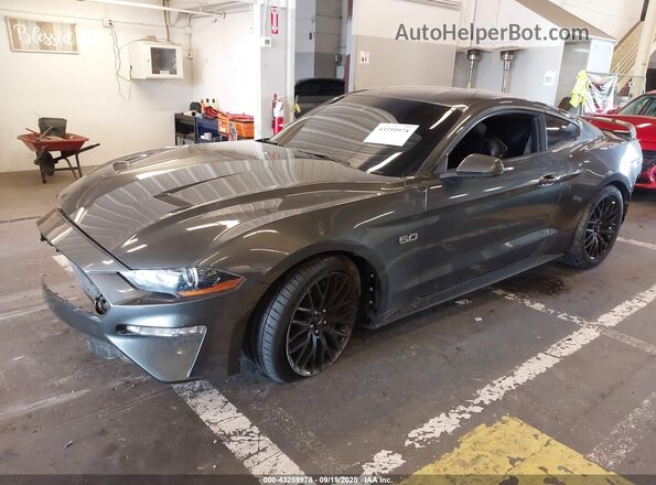 1FA6P8CF9L5121966 2020 FORD MUSTANG Gray Передня ліва чверть