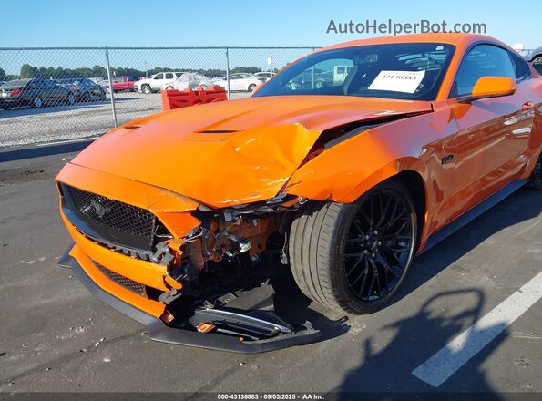 1FA6P8CF9L5177633 2020 FORD MUSTANG Orange წინა ხედი