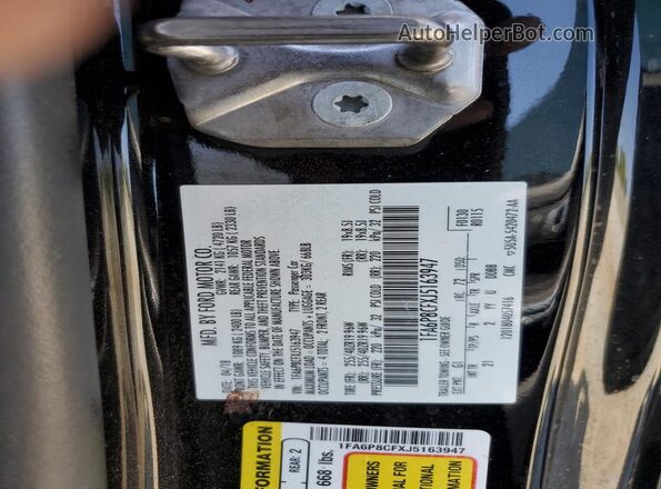 1FA6P8CFXJ5163947 2018 FORD MUSTANG Черный 
