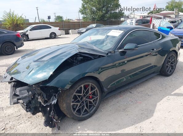1FA6P8K02L5580706 2020 FORD MUSTANG Green წინა მარცხენა ხედი სამი მეოთხედიდან