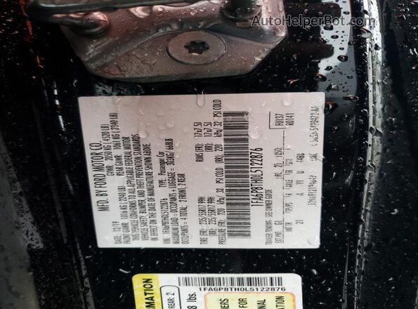 1FA6P8TH0L5122876 2020 FORD MUSTANG Black Engine compartment view