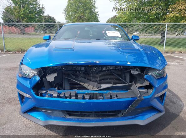 1FA6P8TH0L5161385 2020 FORD MUSTANG Синий Вид щитка приборов