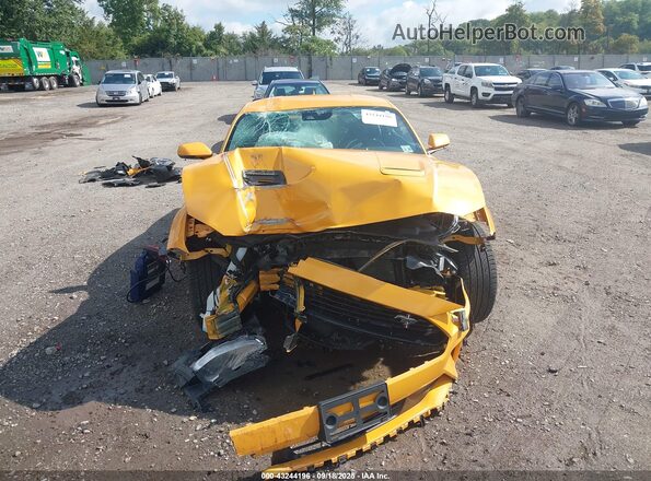 1FA6P8TH4N5144561 2022 FORD MUSTANG Желтый Вид щитка приборов