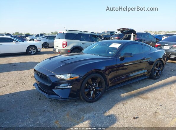 1FA6P8TH6M5114038 2021 FORD MUSTANG Black Vista tres cuartos delantera izquierda