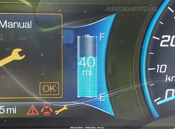 1FADP3R43GL363234 2016 FORD FOCUS ELECTRIC Синий Вид задней части салона