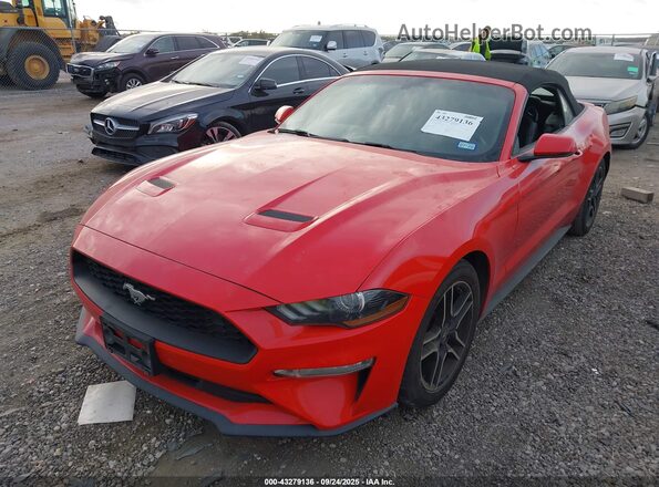 1FATP8UH7L5106174 2020 FORD MUSTANG Red წინა მარცხენა ხედი სამი მეოთხედიდან
