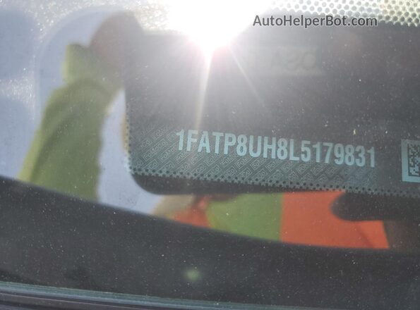 1FATP8UH8L5179831 2020 FORD MUSTANG White VIN კოდის სტიკერის ხედი