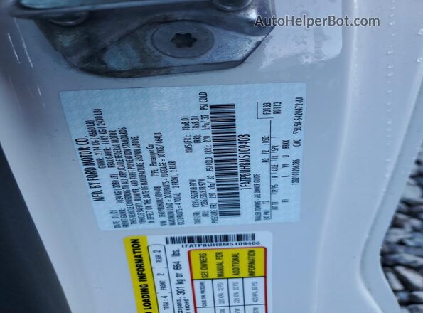 1FATP8UH8M5109408 2021 FORD MUSTANG White ძრავის განყოფილების ხედი
