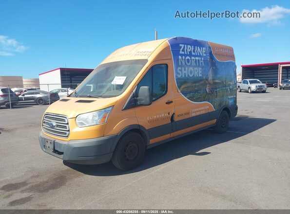 1FBAX2XG1GKB31388 2016 FORD TRANSIT-350 Orange Vista tres cuartos delantera izquierda
