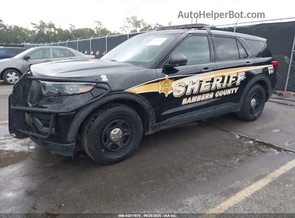 1FM5K8AB0MGA19400 2021 FORD POLICE INTERCEPTOR Black წინა მარცხენა ხედი სამი მეოთხედიდან