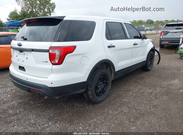 1FM5K8AR8GGD35371 2016 FORD POLICE INTERCEPTOR White Trasero derecho